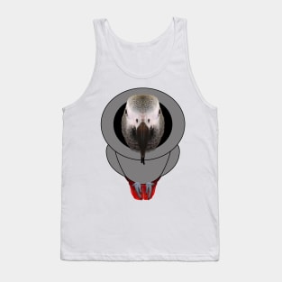 African Grey Parrot Hoodie Tank Top